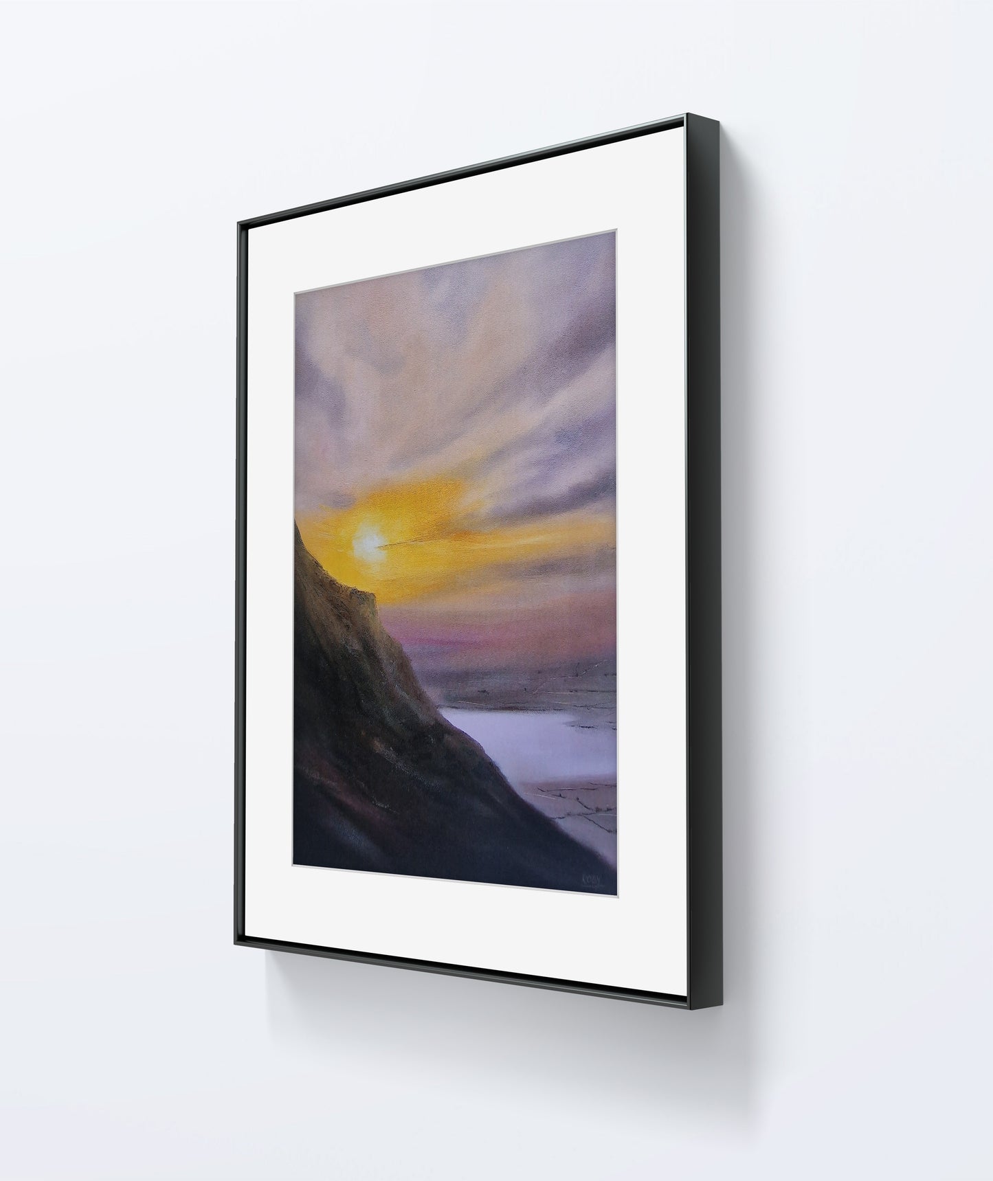 The Forgotten Fell by Stephen Roby. Framed. Side View.